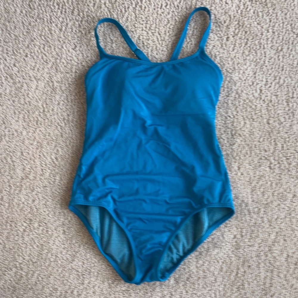 Time and Tru Bright Blue One-Piece Swimsuit